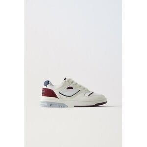 ZARA Kids Retro Unisex‎ Sneakers Size 3.5 US / 35 EU Cream Red Blue NWT Shoes